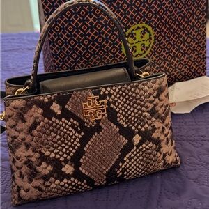 Tory Burch Snake Print Satchel